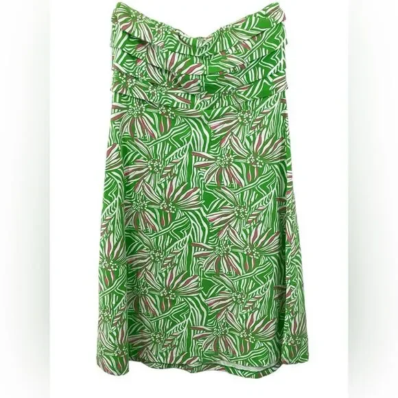 Lilly Pulitzer Petula Mini Dress Size XS Strapless Green Pink‎ Floral - Picture 2 of 5